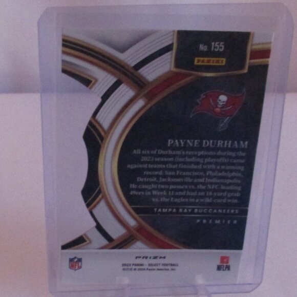 2023 Panini Select Premier #155 Payne Durham Black and Red Prizms Die Cuts - Picture 2 of 5
